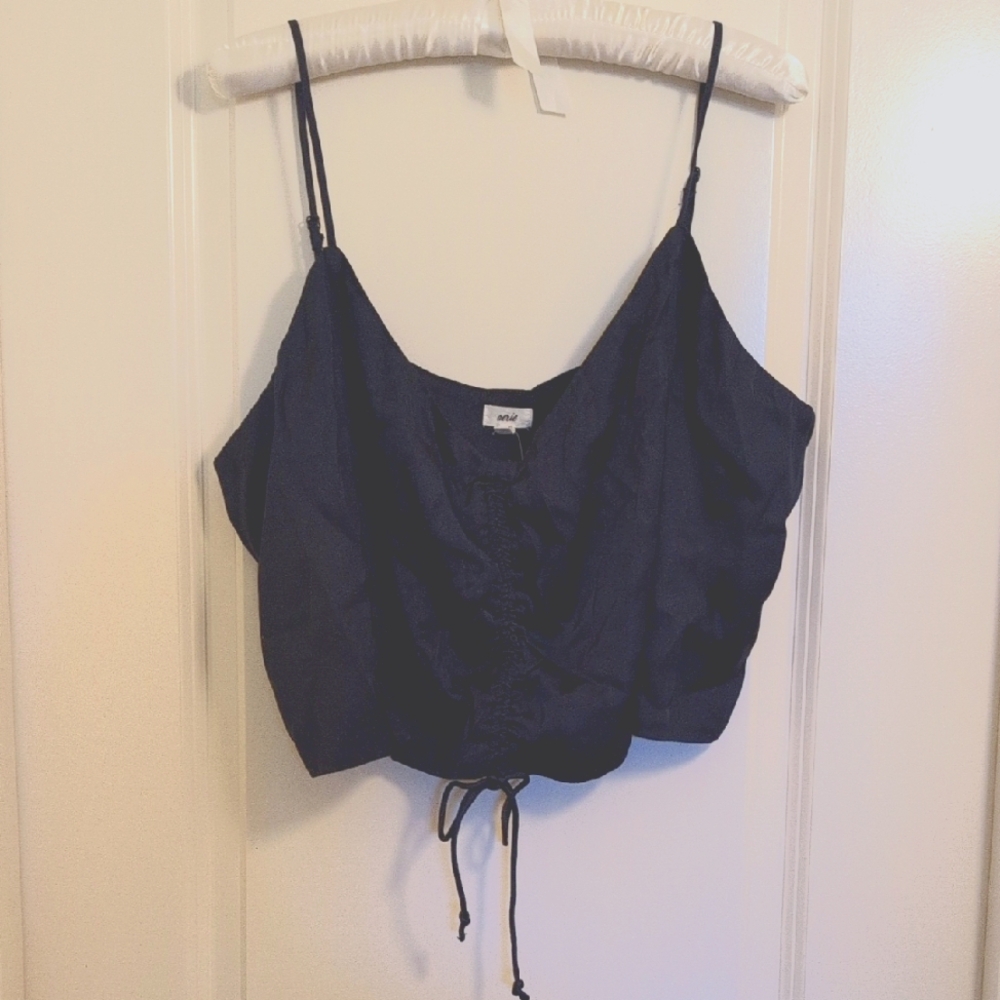 NWT Aerie Dark Navy Cropped Camisole Tank Top ⭐⭐⭐⭐⭐ Reviews